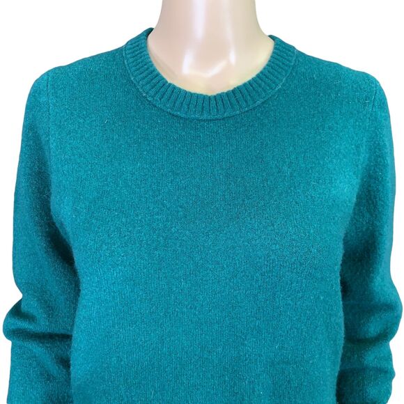 J Crew Womens Sweater Wool Blend Pullover Tunic Long Sleeves Forest Green Small - Picture 3 of 9